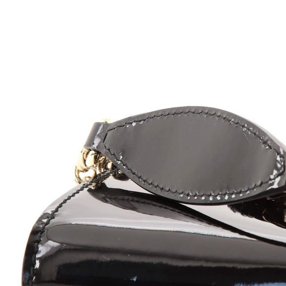 Gucci Emily Chain Flap Bag Patent Small Black - Picture 7 of 9